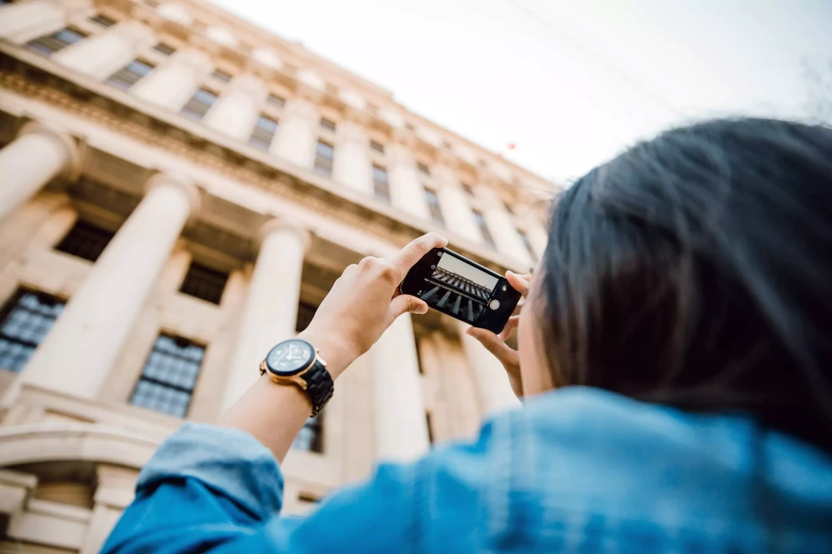 Tourist taking a photo